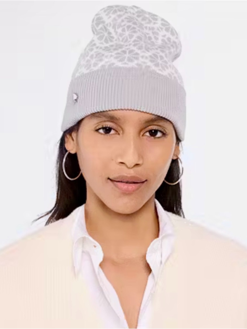 Kate Spade. Spade Flower Cashmere
Scarf and Spade Flower Cuff Beanie Set.  NWT! - Picture 8 of 12